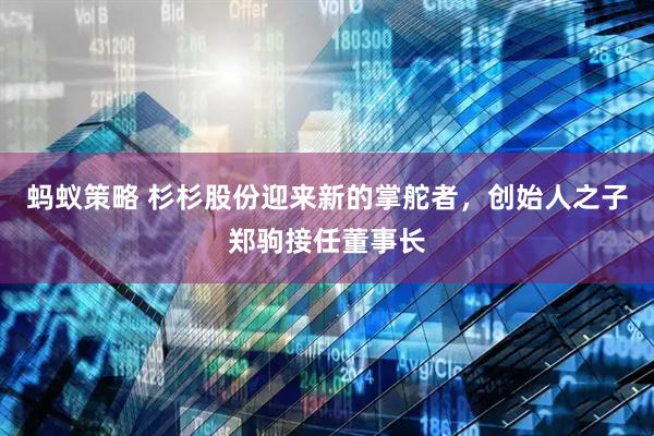 蚂蚁策略 杉杉股份迎来新的掌舵者，创始人之子郑驹接任董事长